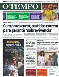 Capa do jornal Jornal O Tempo 29/09/2025