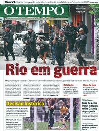 Capa do jornal Jornal O Tempo 29/10/2025