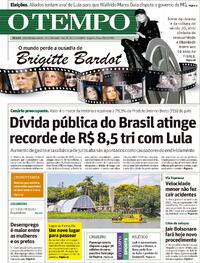 Capa do jornal Jornal O Tempo 29/12/2025