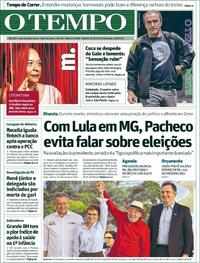 Capa do jornal Jornal O Tempo 30/08/2025