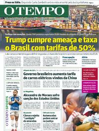 Capa do jornal Jornal O Tempo 31/07/2025