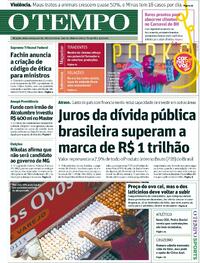 Capa do jornal Jornal O Tempo 03/02/2026