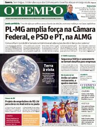 Capa do jornal Jornal O Tempo 04/04/2026