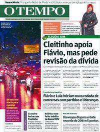 Capa Jornal O Tempo 06/10/2026