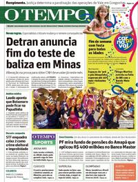 Capa do jornal Jornal O Tempo 07/02/2026