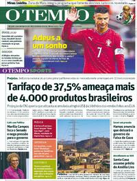 Capa Jornal O Tempo 07/07/2026