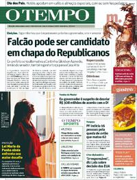 Capa Jornal O Tempo 07/08/2026