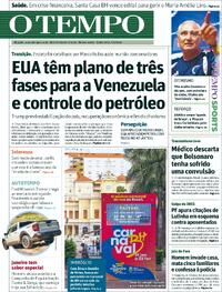 Capa do jornal Jornal O Tempo 08/01/2026