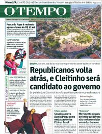 Capa Jornal O Tempo 08/08/2026