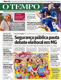 Capa do jornal Jornal O Tempo 09/02/2026