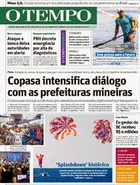 Capa do jornal Jornal O Tempo 11/04/2026