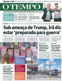 Capa do jornal Jornal O Tempo 13/01/2026
