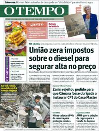 Capa do jornal Jornal O Tempo 13/03/2026