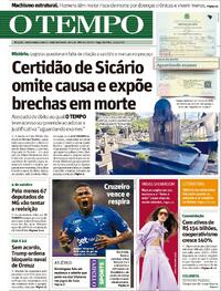 Capa do jornal Jornal O Tempo 13/04/2026