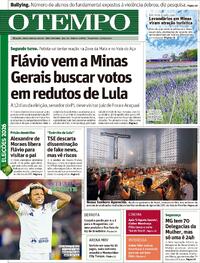 Capa Jornal O Tempo 13/10/2026