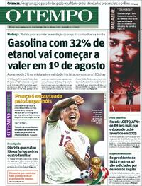 Capa Jornal O Tempo 15/07/2026