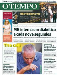 Capa do jornal Jornal O Tempo 16/03/2026