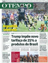 Capa Jornal O Tempo 16/07/2026