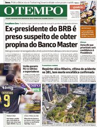 Capa do jornal Jornal O Tempo 17/04/2026