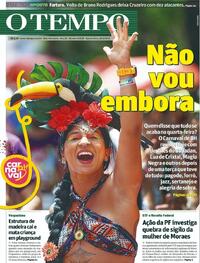 Capa do jornal Jornal O Tempo 18/02/2026