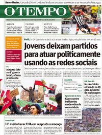 Capa do jornal Jornal O Tempo 19/01/2026