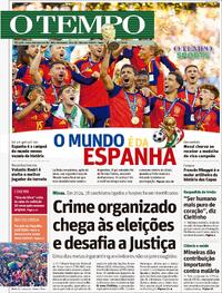 Capa do jornal Jornal O Tempo 20/07/2026