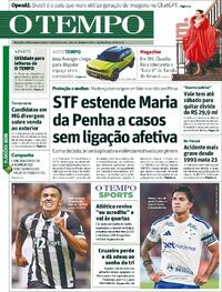 Capa Jornal O Tempo 20/08/2026