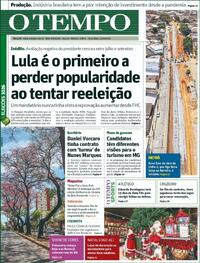 Capa Jornal O Tempo 22/09/2026
