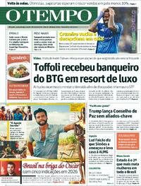 Capa do jornal Jornal O Tempo 23/01/2026
