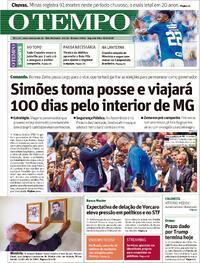 Capa do jornal Jornal O Tempo 23/03/2026