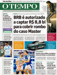 Capa do jornal Jornal O Tempo 23/04/2026