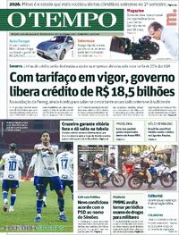 Capa do jornal Jornal O Tempo 23/07/2026
