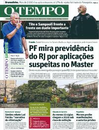 Capa do jornal Jornal O Tempo 24/01/2026