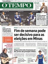 Capa do jornal Jornal O Tempo 25/07/2026