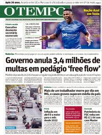 Capa do jornal Jornal O Tempo 29/04/2026