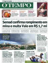 Capa do jornal Jornal O Tempo 30/01/2026