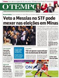 Capa do jornal Jornal O Tempo 30/04/2026