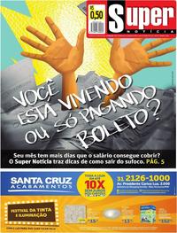 Capa do jornal Super Notícia 30/10/2017