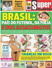 Capa do jornal Super Notícia 31/10/2017