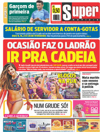 Capa do jornal Super Notícia 02/02/2018