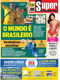 Capa do jornal Super Notícia 02/07/2018