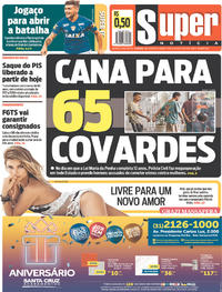 Capa do jornal Super Notícia 08/08/2018