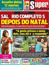 Capa do jornal Super Notícia 08/12/2018