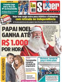 Capa do jornal Super Notícia 11/11/2018