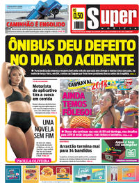 Capa do jornal Super Notícia 15/02/2018
