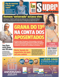 Capa do jornal Super Notícia 15/08/2018
