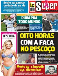 Capa do jornal Super Notícia 15/10/2018