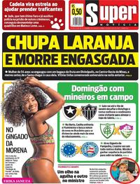 Capa do jornal Super Notícia 19/08/2018