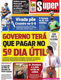 Capa do jornal Super Notícia 20/07/2018