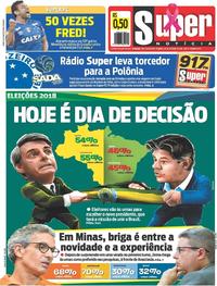 Capa do jornal Super Notícia 28/10/2018